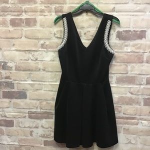 Aqua Fit & Flair swing dress with pearls...medium